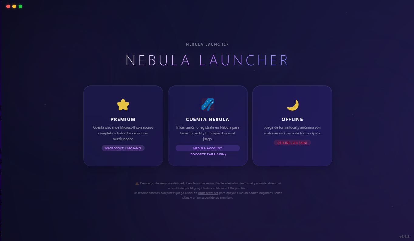 Nebula Launcher v4.0.3 Interfaz de Usuario
